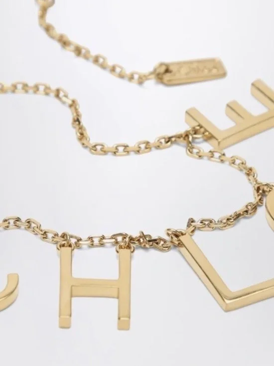 CHLOÉ THE CHLOÉ LETTERS NECKLACE Women's 100% Authentic NEW❤️ - Picture 3 of 10